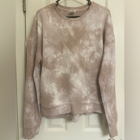 NWOT. All in Motion Taupe and Off White Tie Dye Sweatshirt Size Large - Picture 5 of 7